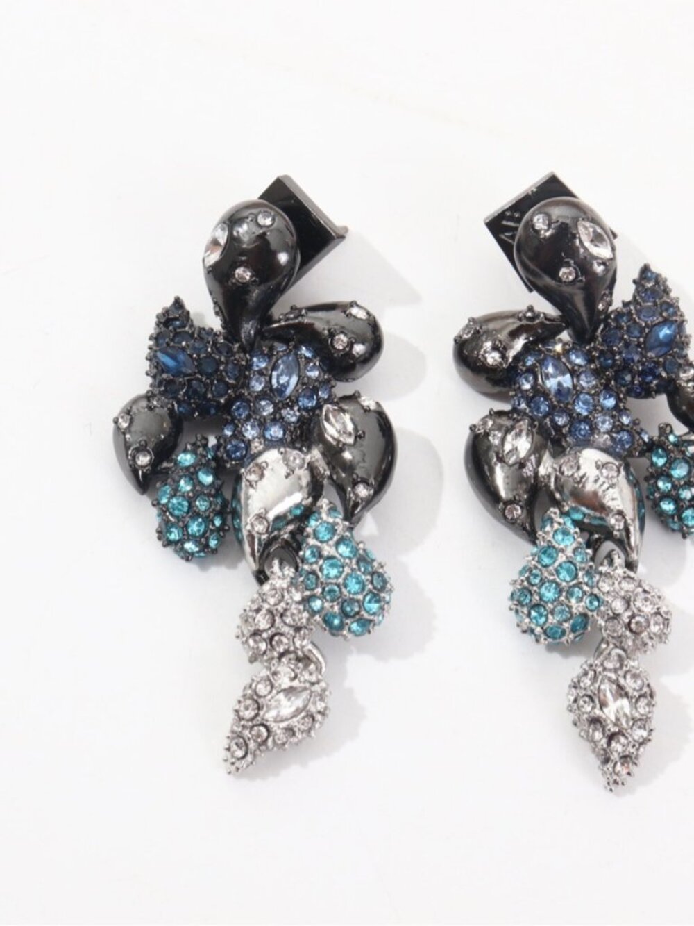 Alexis Bittar Black and White Two-Tone Stud Earrings